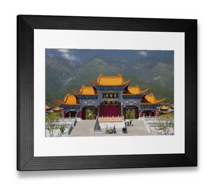 Framed Print : The Chongsheng Monastery is the mother building of the Three Pagodas