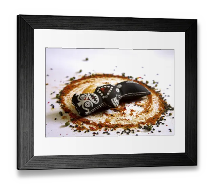Framed Print : Concept, kala jadu black magic tantra mantra doll on white background Framed Print : Concept, kala jadu black magic tantra mantra doll on white background