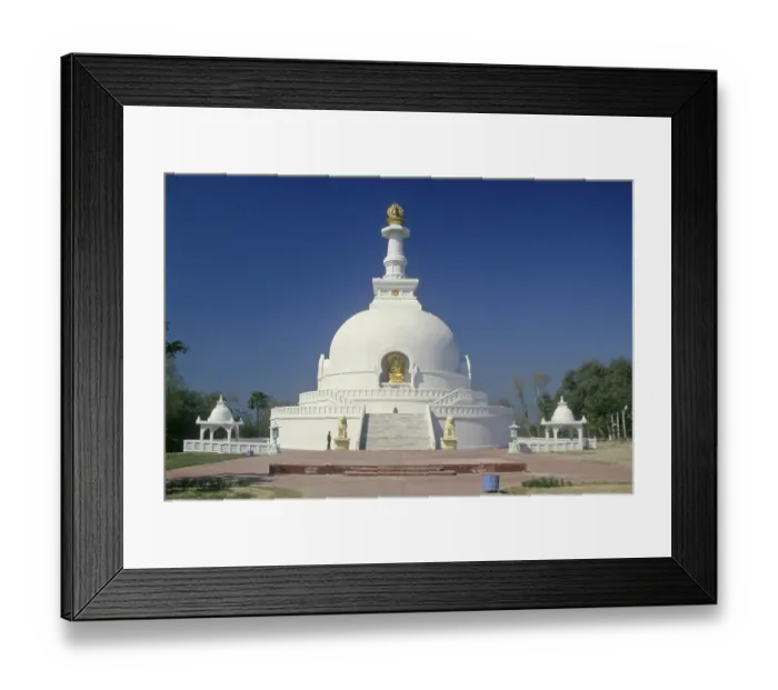 Framed Print : Vishwa shanti stupa in vaishali at bihar India