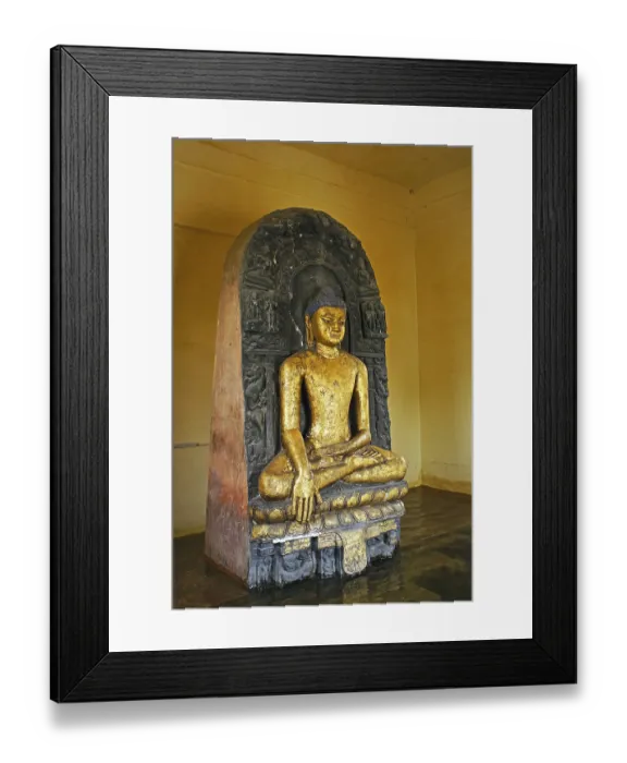 Framed Print : Statue of Gautam Buddha in Mathakura shrine Framed Print : Statue of Gautam Buddha in Mathakura shrine