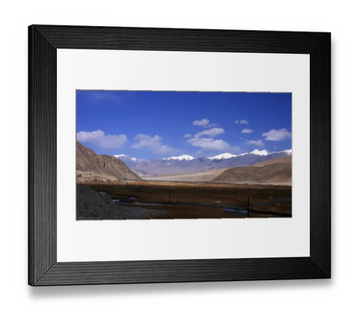 Framed Print : The Pamir Mountains are a mountain range in Central Asia formed by the junction of the Himalayas