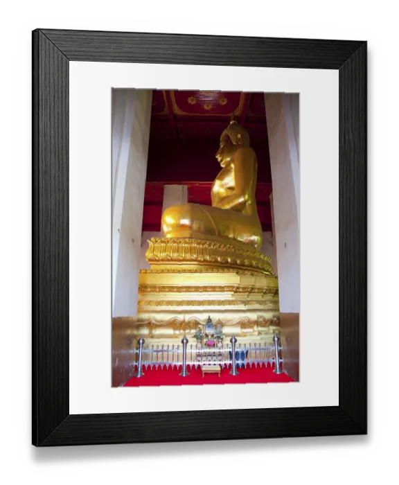 Framed Print : Viharn Mongkol Bopit (Wihaan Mongkhon Bophit) contains a 15th century bronze Buddha image