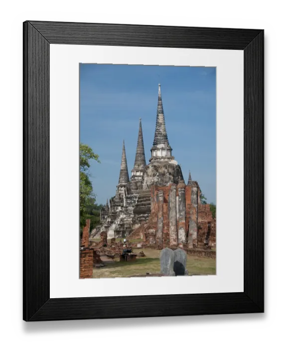 Framed Print : Ayutthaya historical park covers the ruins of the old city of Ayutthaya