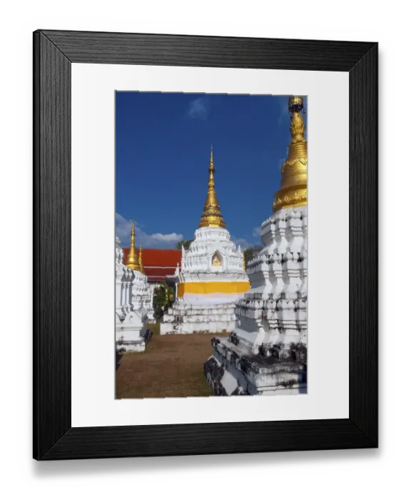 Framed Print : Wat Chedi Sao or The Monastery of Twenty Chedis is famed for its 20 whitewashed chedis