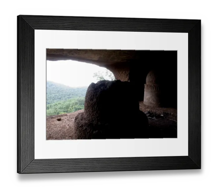 Framed Print : Stupa in Tanhale caves, Maharashtra, India