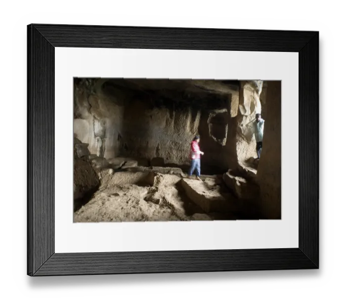 Framed Print : Tourists at Pandav Leni, Nashik