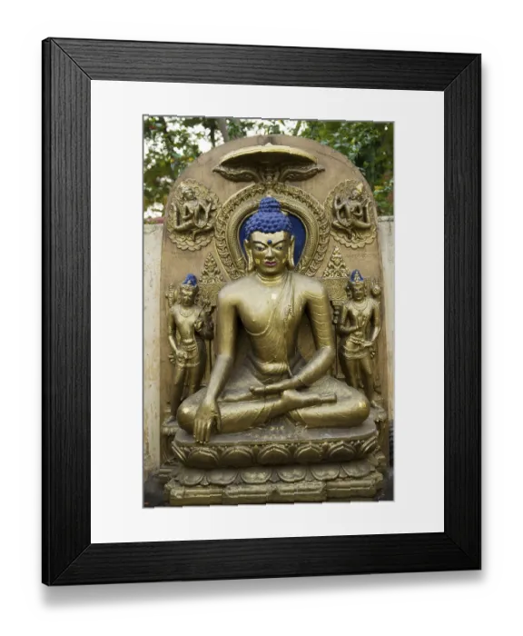Framed Print : Buddha statue at Mahabodhi temple Framed Print : Buddha statue at Mahabodhi temple