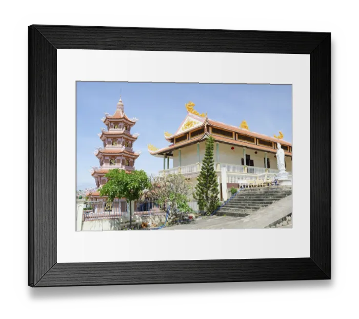 Framed Print : Buddhist temple in Phan Thiet, Southern Vietnam