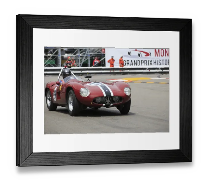 Framed Print : Maserati 300S, driver Nicolas Chambon
