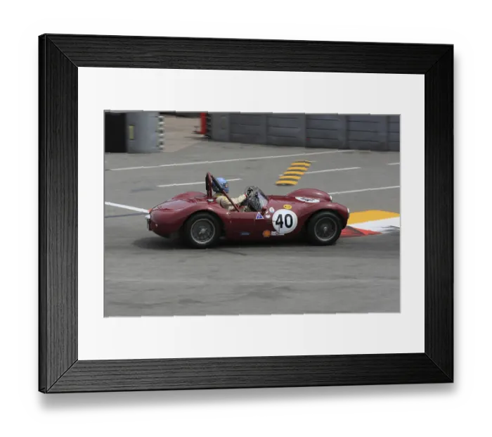 Framed Print : Maserati A6 GCS, driver Lukas Huni Framed Print : Maserati A6 GCS, driver Lukas Huni