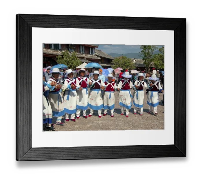 Framed Print : The Naxi or Nakhi are an ethnic group inhabiting the foothills of the Himalayas in the northwestern part of Yunnan