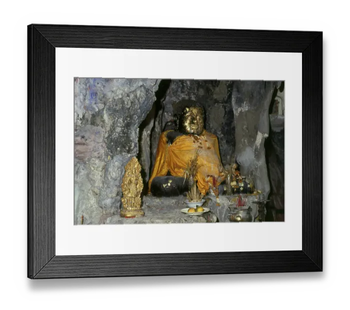 Framed Print : Wat Chakkrawat is famous for its live crocodiles and also a small grotto containing what is called a Buddha shadow