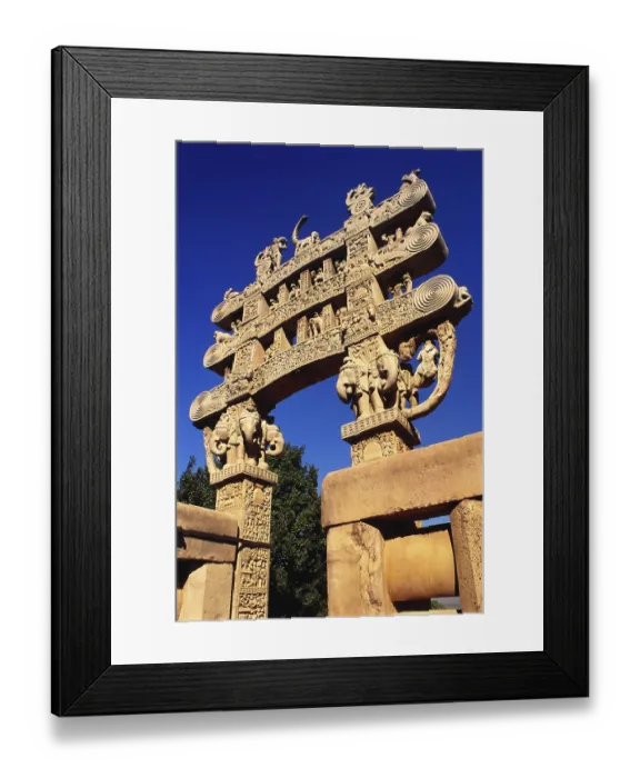 Framed Print : Gate of Sanchi Stupa, Madhya Pradesh, India Framed Print : Gate of Sanchi Stupa, Madhya Pradesh, India