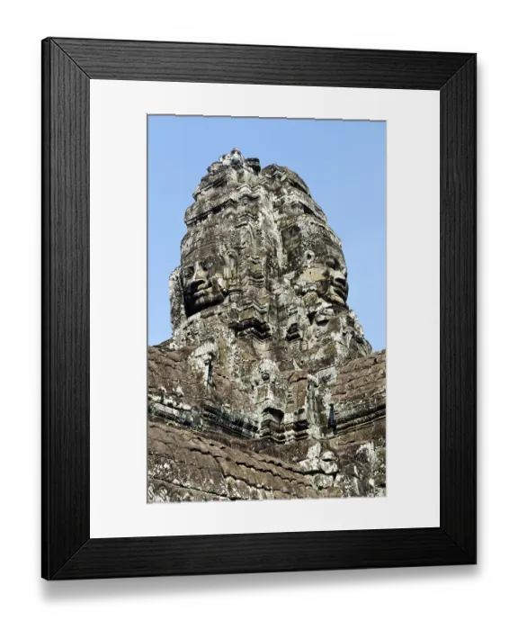 Framed Print : Ankgor wat famous buddhist old landmark temple ruins detail near siem reap cambodia