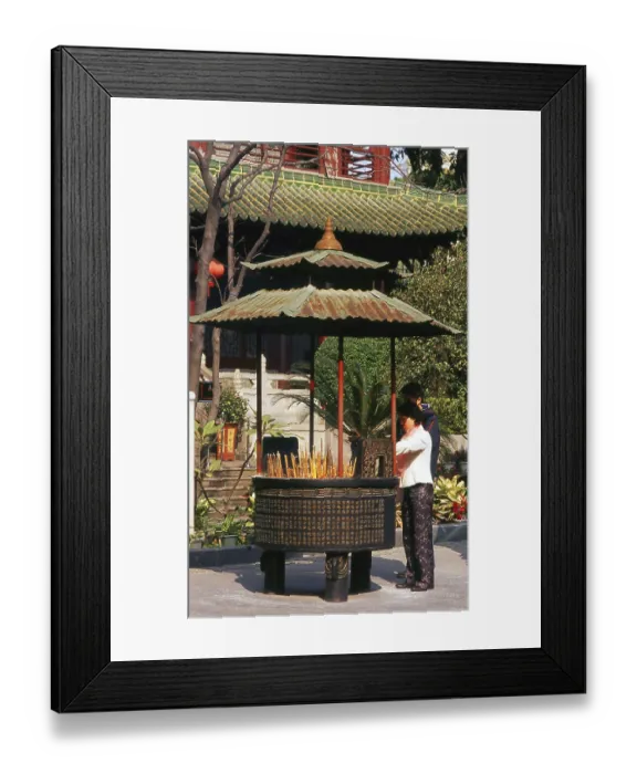 Framed Print : Liurong Si (Temple of the Six Banyan Trees)