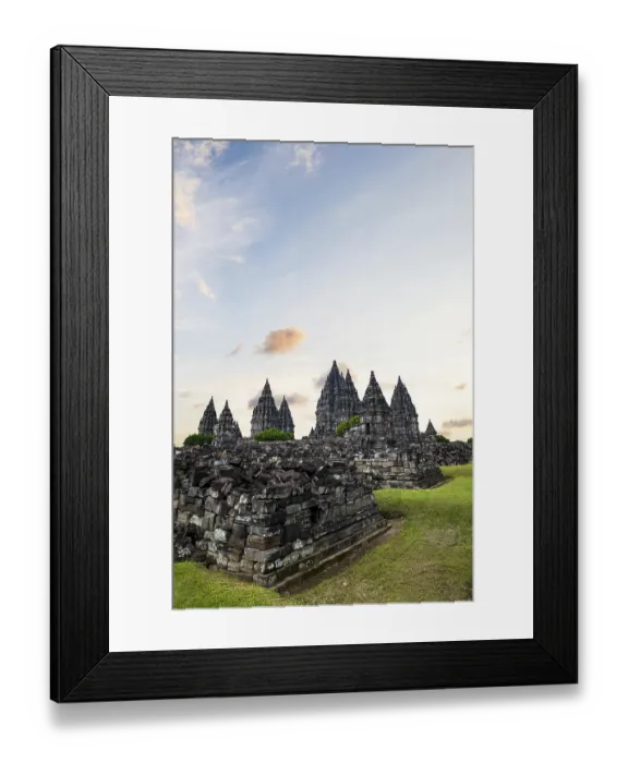 Framed Print : Prambanan temple complex in Yogyakarta