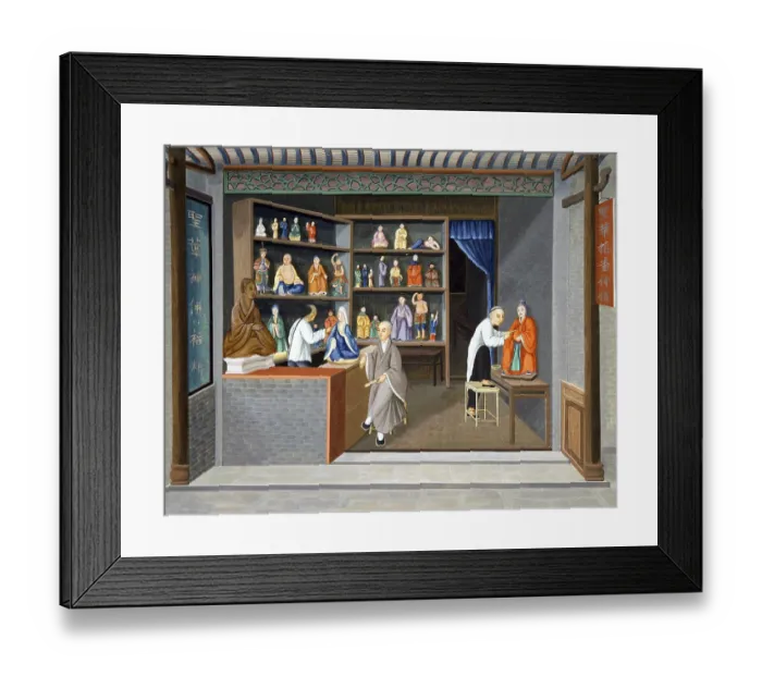 Framed Print : The studio of the artist Tingqua was perhaps the most prolific source of Chinese export painting during the nineteenth