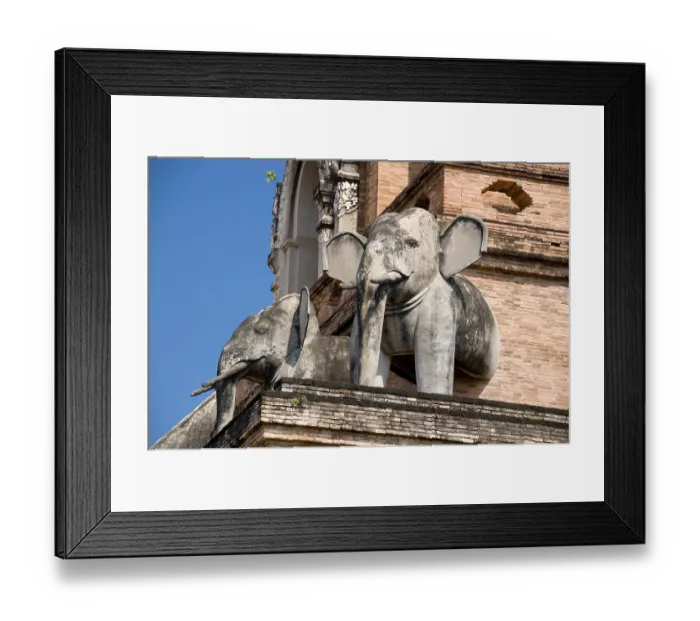 Framed Print : Wat Chedi Luang translates literally from the Thai as Monastery of the Great Stupa
