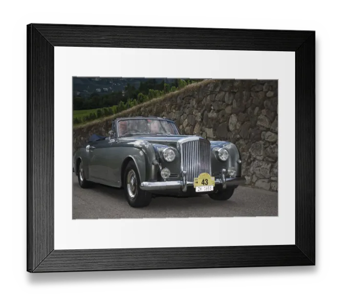 Framed Print : Vintage car rally Sudtirol-Classic in Schenna  /  South Tyrol 2014