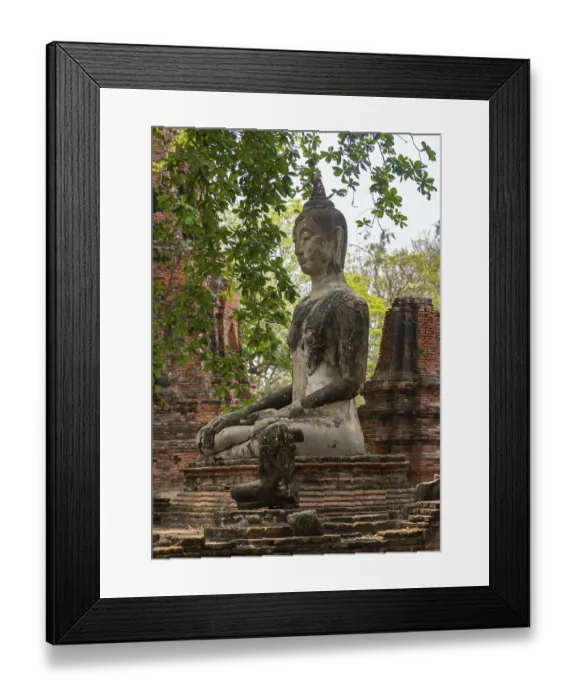 Framed Print : A picture of a Buddha statue at the Wat Mahathat Temple Framed Print : A picture of a Buddha statue at the Wat Mahathat Temple