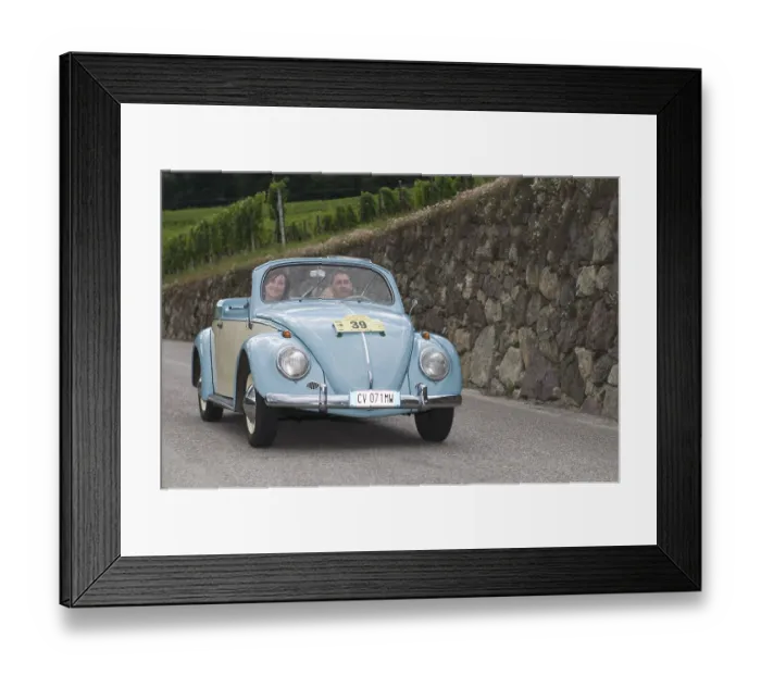 Framed Print : Vintage car rally Sudtirol-Classic in Schenna  /  South Tyrol 2014
