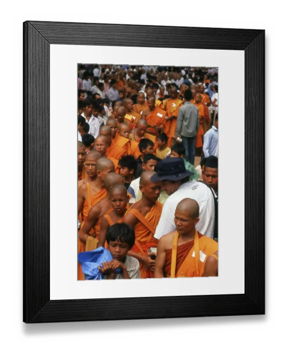 Framed Print : Angkor Thom is located one mile north of Angkor Wat