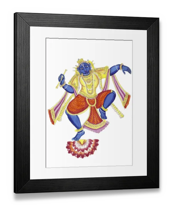 Framed Print : Krishna (literally dark, black)