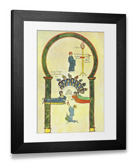 Framed Print : The Escorial Beatus is a 10th century illuminated manuscript of the Commentary on the Apocalypse by Beatus of