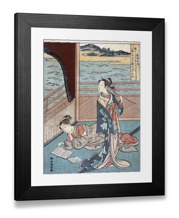 Framed Print : Suzuki Harunobu (鈴木 春信4)