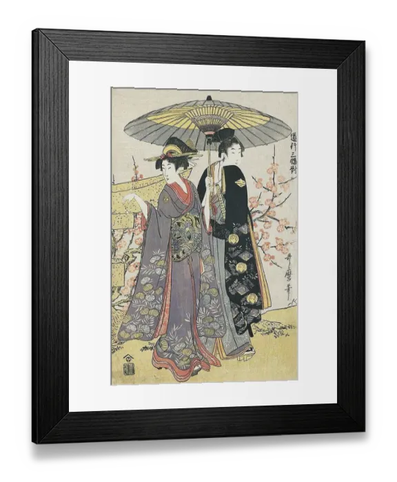 Framed Print : Suzuki Harunobu (鈴木 春信4)