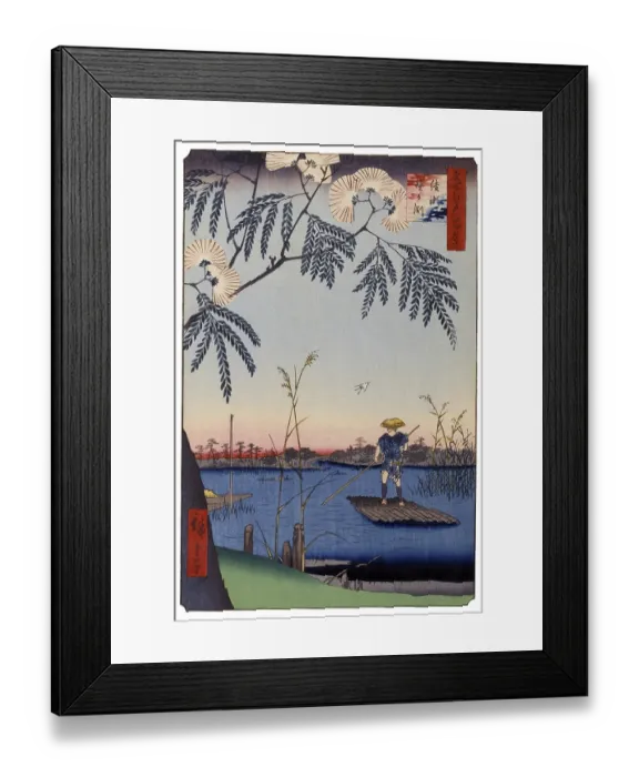 Framed Print : Hiroshige's One Hundred Famous Views of Edo (名所江戸百景)