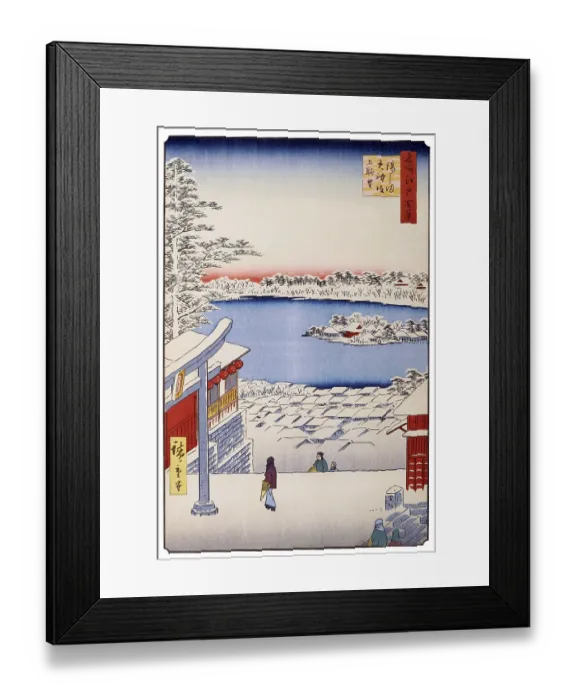 Framed Print : Hiroshige's One Hundred Famous Views of Edo (名所江戸百景)