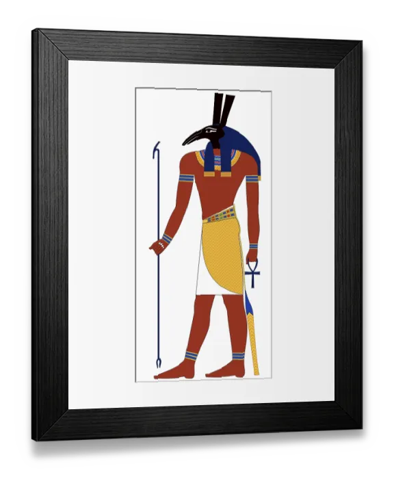 Framed Print : In Egyptian mythology, Set is portrayed as the usurper who killed and mutilated his own brother Osiris