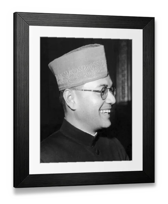 Framed Print : Subhas Chandra Bose was an Indian revolutionary who led an Indian national political Framed Print : Subhas Chandra Bose was an Indian revolutionary who led an Indian national political