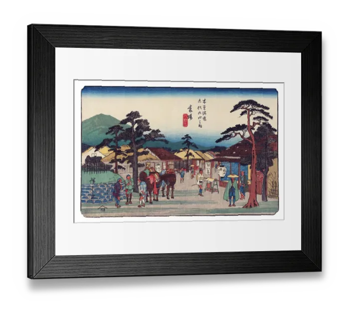 Framed Print : The Sixty-nine Stations of the Kiso Kaido