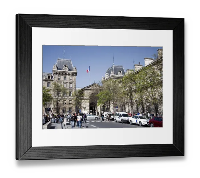 Framed Print : Street scene, old French architecture Framed Print : Street scene, old French architecture