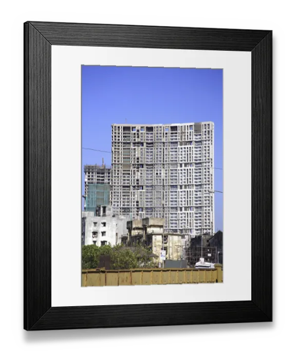 Framed Print : Construction of a building, Mahalakshmi Framed Print : Construction of a building, Mahalakshmi