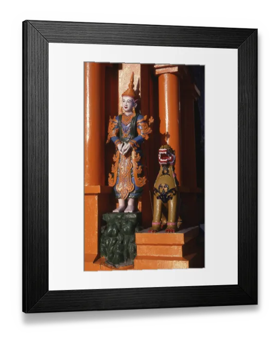 Framed Print : The golden stupa of the Shwedagon Pagoda rises almost 100 m (330ft)