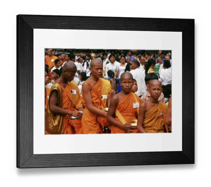 Framed Print : Angkor Thom is located one mile north of Angkor Wat
