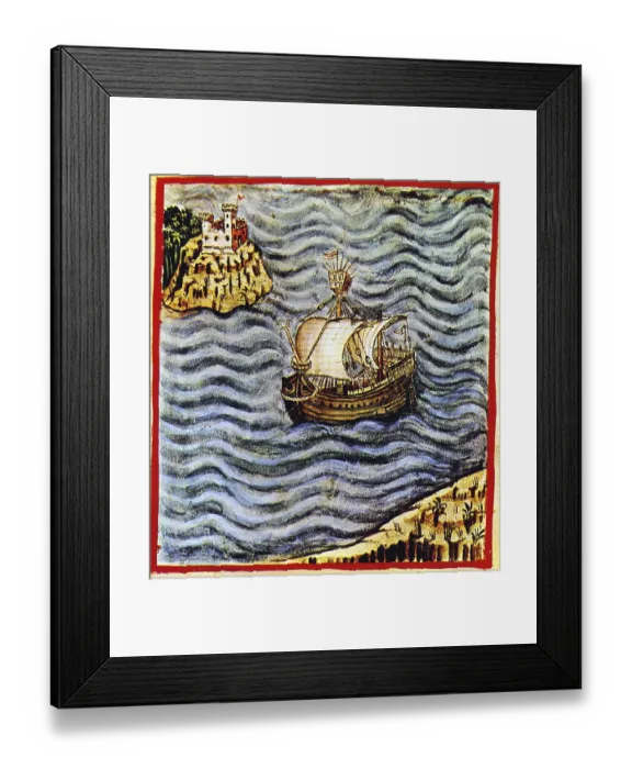 Framed Print : The Tacuinum (sometimes Taccuinum) Sanitatis is a medieval handbook on health and wellbeing