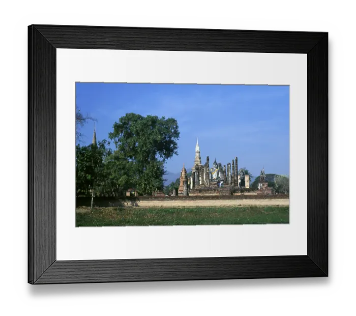 Framed Print : Wat Mahathat was founded in the 13th century by King Intharathit (c)