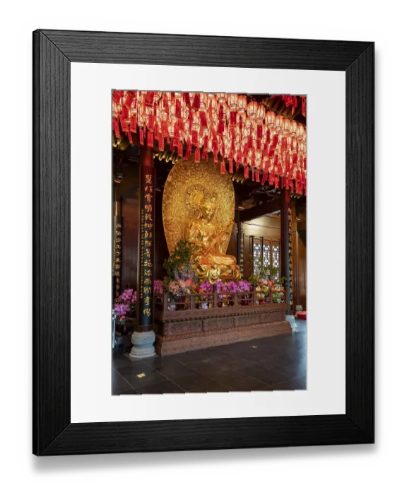 Framed Print : Golden Buddha, Jade Buddha Temple