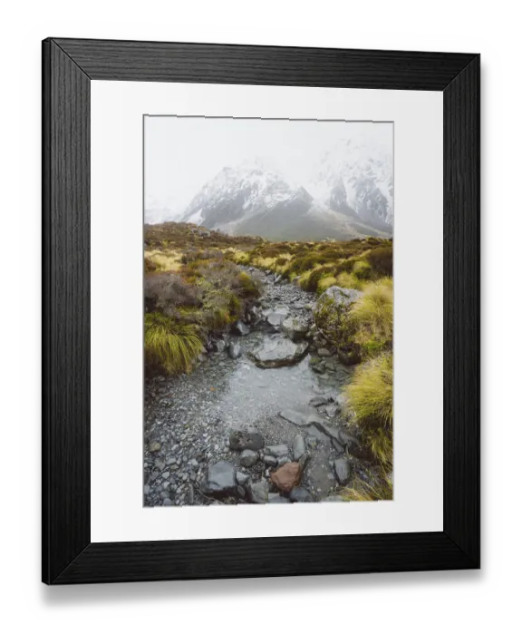 Framed Print : Stream flowing through a mountainous Framed Print : Stream flowing through a mountainous