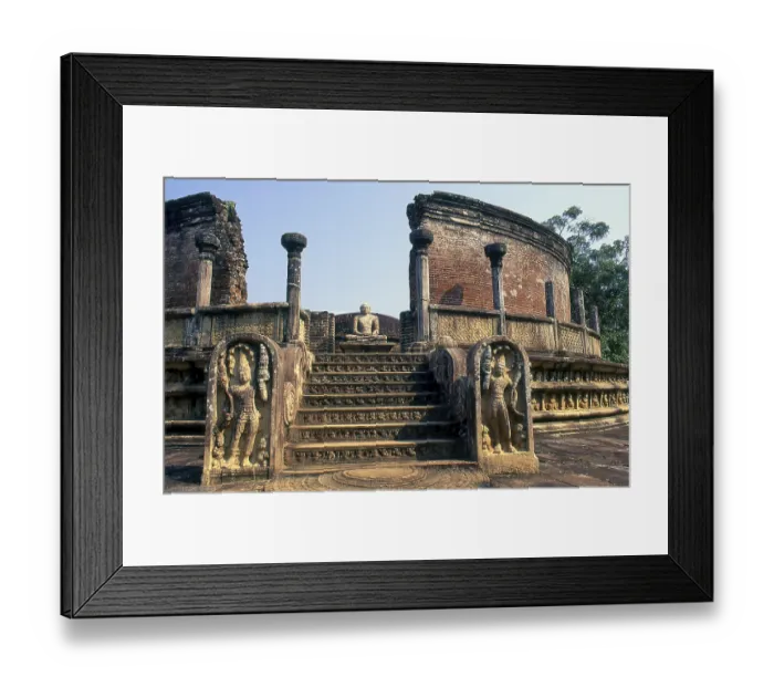 Framed Print : Vatadage is a type of Buddhist structure found in Sri Lanka