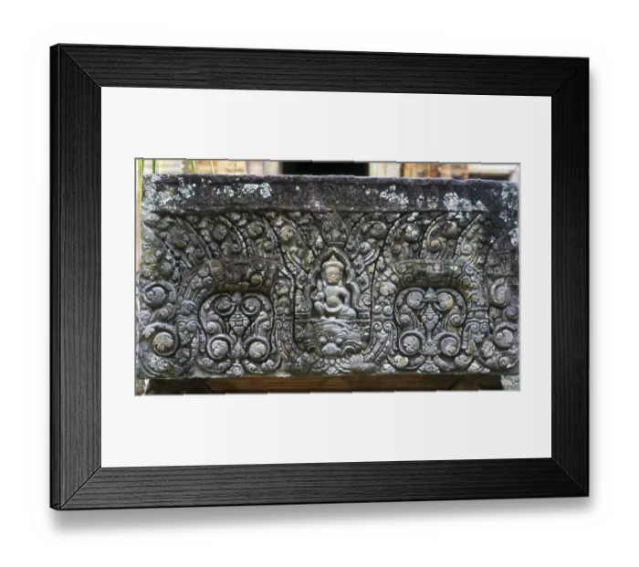 Framed Print : The temple at Phnom Chisor is constructed of brick and laterite with lintels and doorways of sandstone
