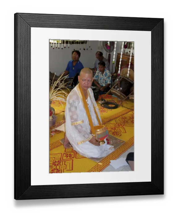 Framed Print : In Thai Theravada Buddhism young men are usually expected to ordain into the monkhood at some point in their life
