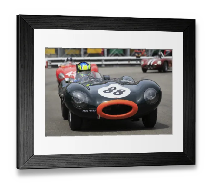 Framed Print : Jaguar D Type, driver Gavin Pickering Framed Print : Jaguar D Type, driver Gavin Pickering