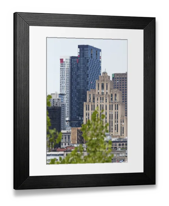 Framed Print : Architecture, cityscape, view on old and modern buildings
