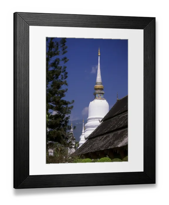 Framed Print : Wat Suan Dok (Thai: วัดสวนดอก)