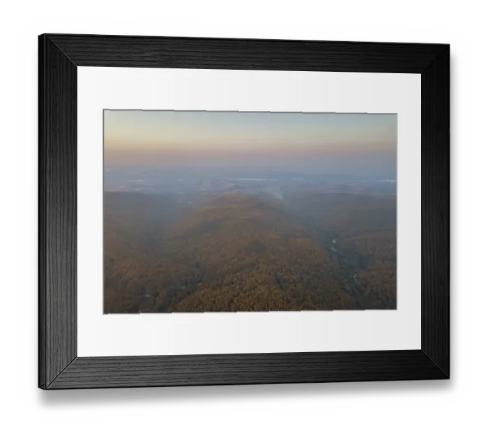 Framed Print : Autumn forest colorful trees and leafs aerial view